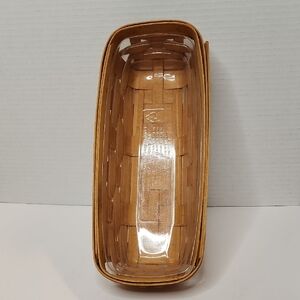 Longaberger Handmade Woven W/ Plastic  Liner Cracker Basket 2003
